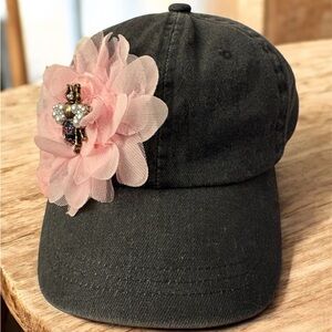 Black and Pink Floral Women's Cap
Up cycled by ME